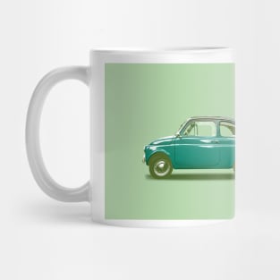 Green Fiat 500 Mug